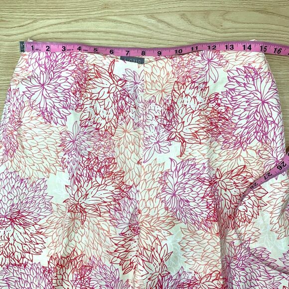 Sigrid Olsen 2 Piece Linen Blend Pantsuit Gold Red Button Up Size Medium 8 - Picture 15 of 16